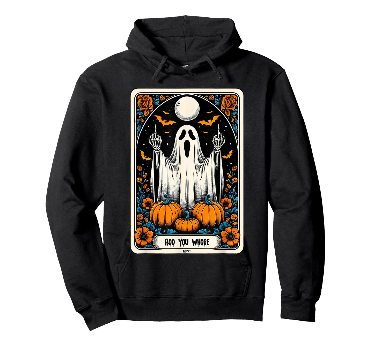 Tarot Card Boo You Whore Funny Ghost Spooky Season Halloween T-Shirt