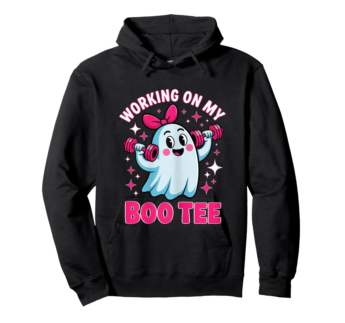 Working on My Boo Tee Funny Gym Halloween Workout for Women T-Shirt