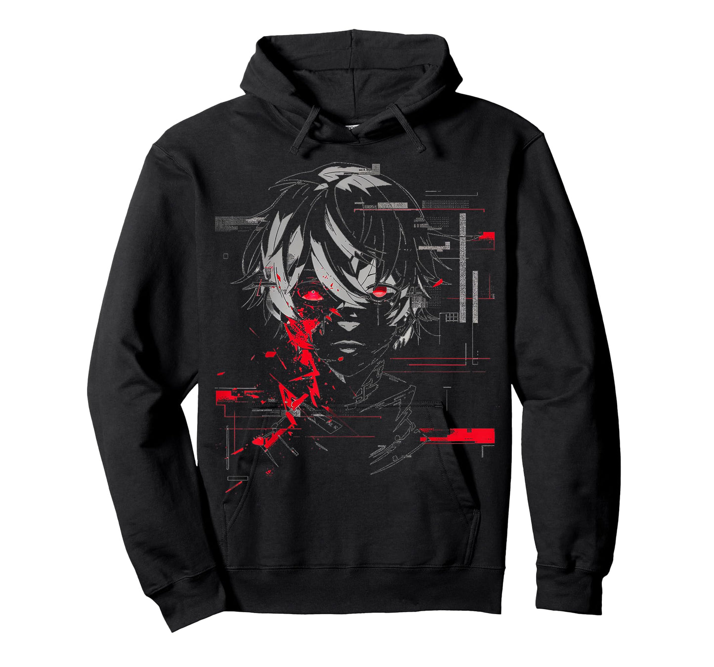 Anime Manga Motif Red-Eyes Artwork Anime T-Shirt