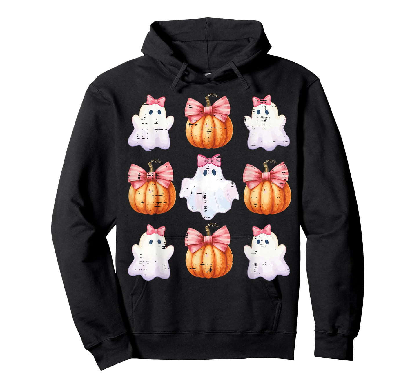 Halloween Ghosts Pumpkins Ribbons Costume Girls Kids Toddler T-Shirt