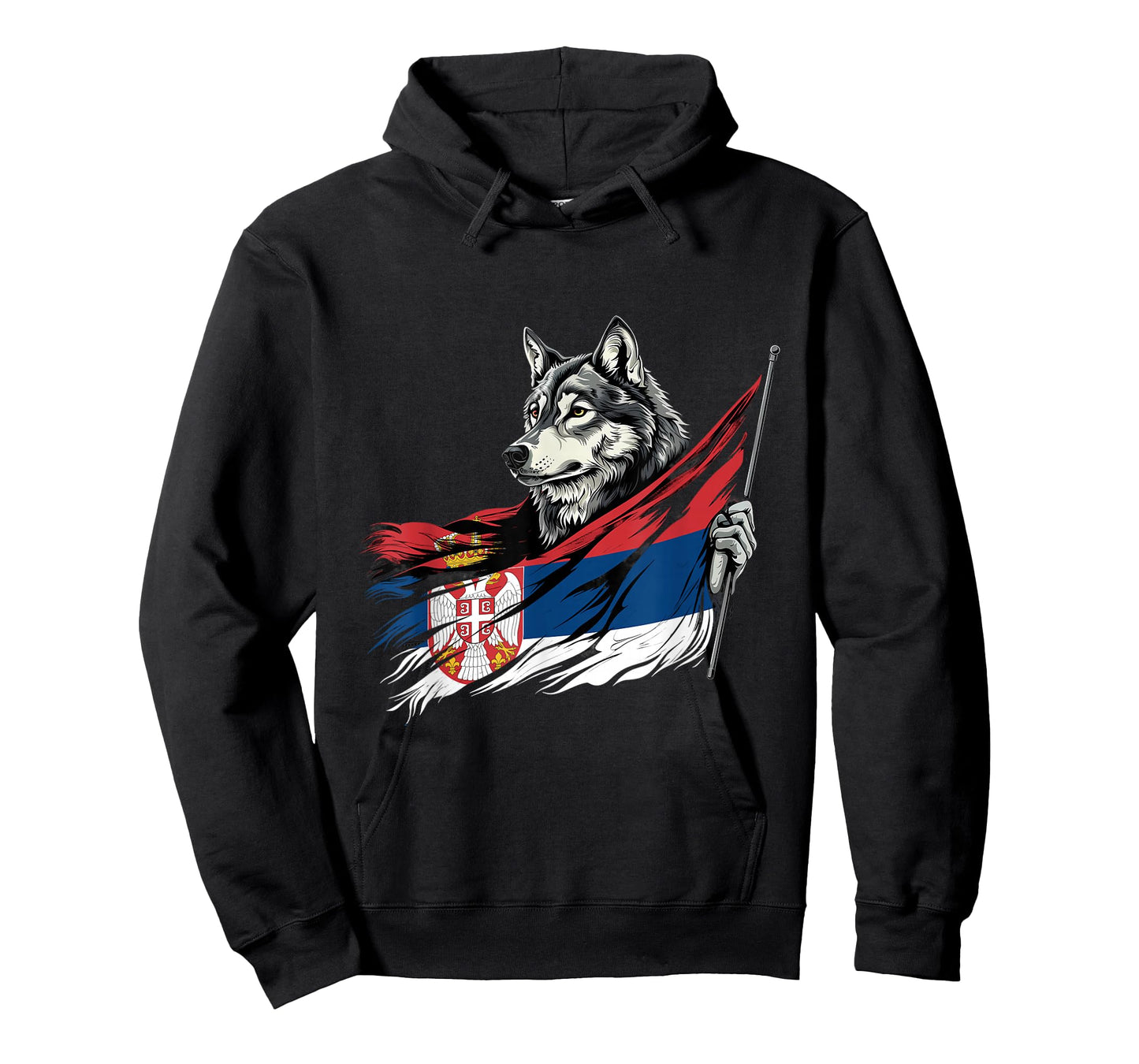 Serbia Flag Serbian Pride Serbian Roots Wolf Heart Srbija T-Shirt