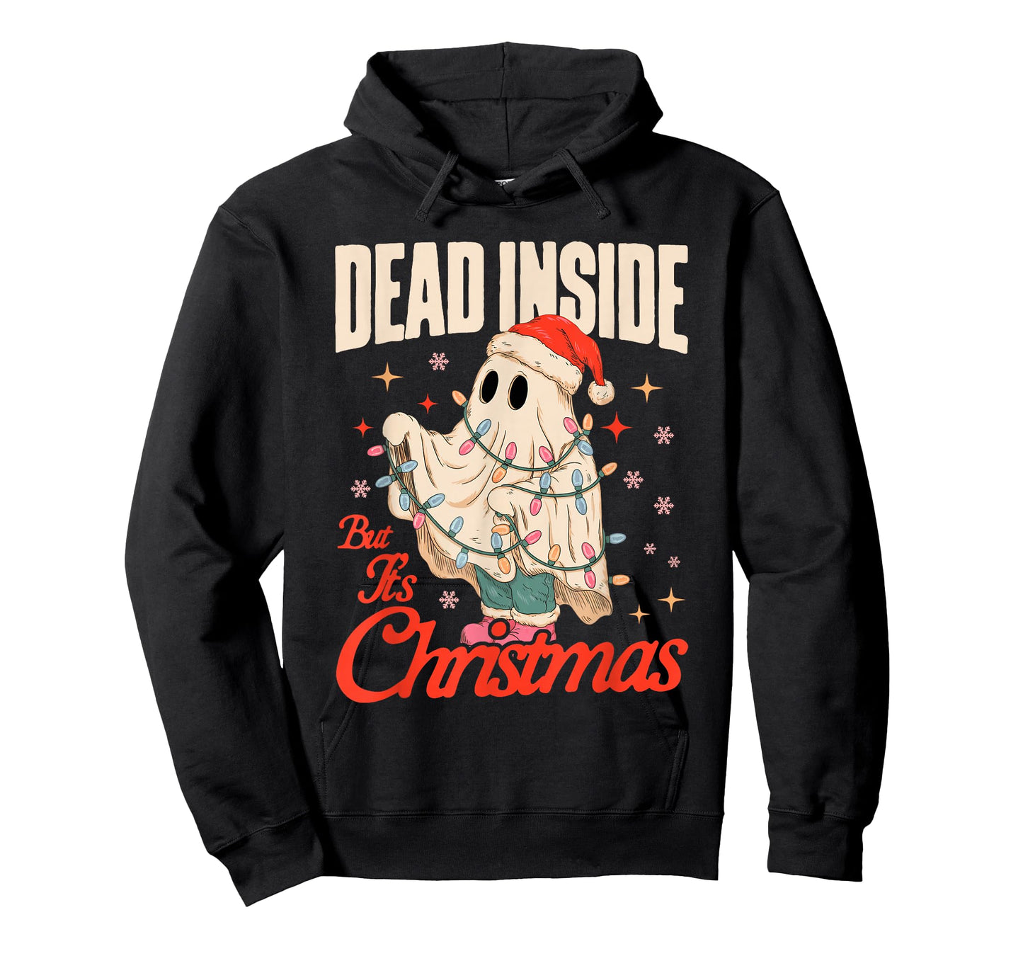 Dead Inside But It's Christmas Funny Christmas Ghost T-Shirt