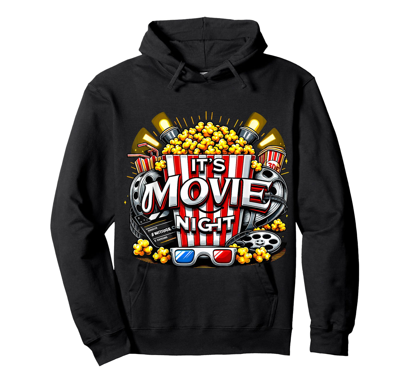 It's Movie Night Popcorn Cinema T-Shirt