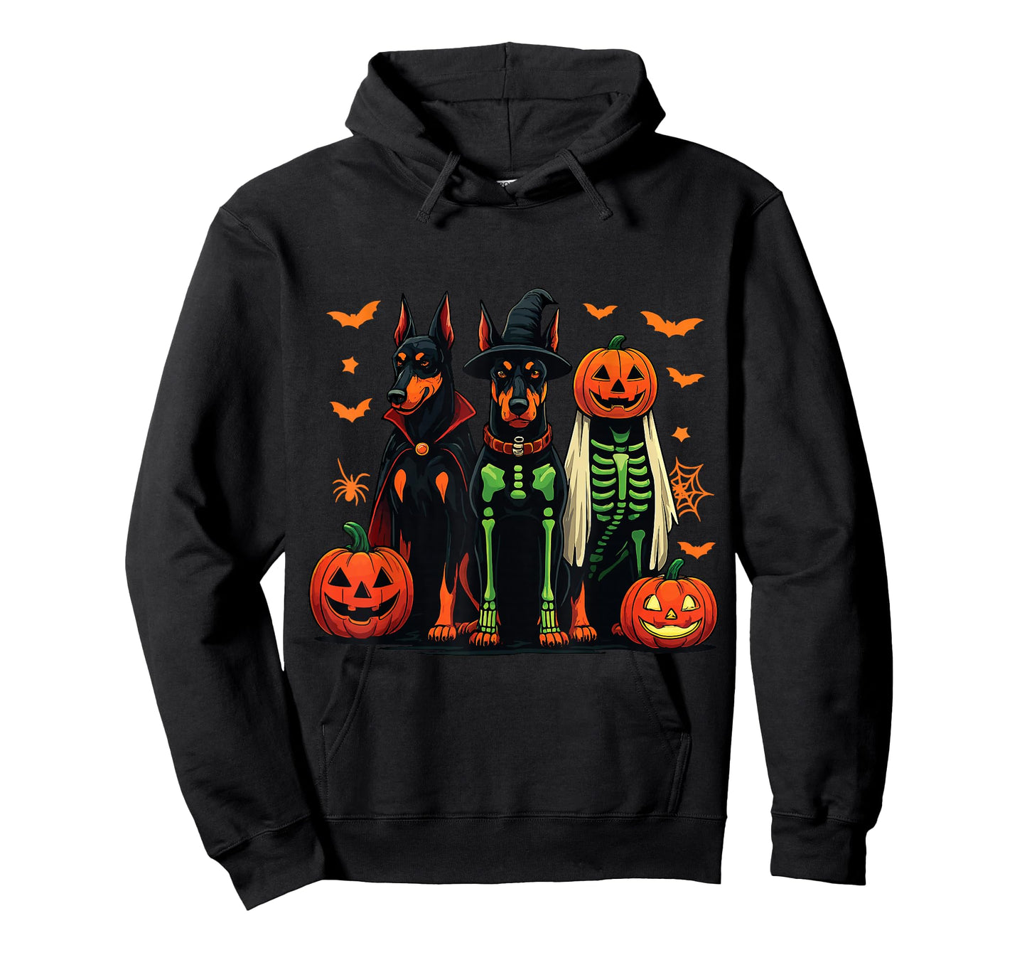 Doberman Mummy Ghost Witch Funny Dog Costume T-Shirt