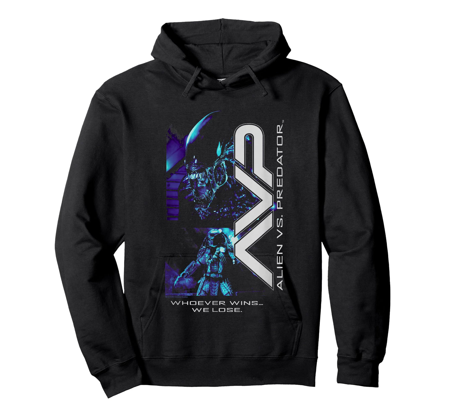 Alien vs Predator Whoever Wins… We Lose Big Chest Portrait T-Shirt