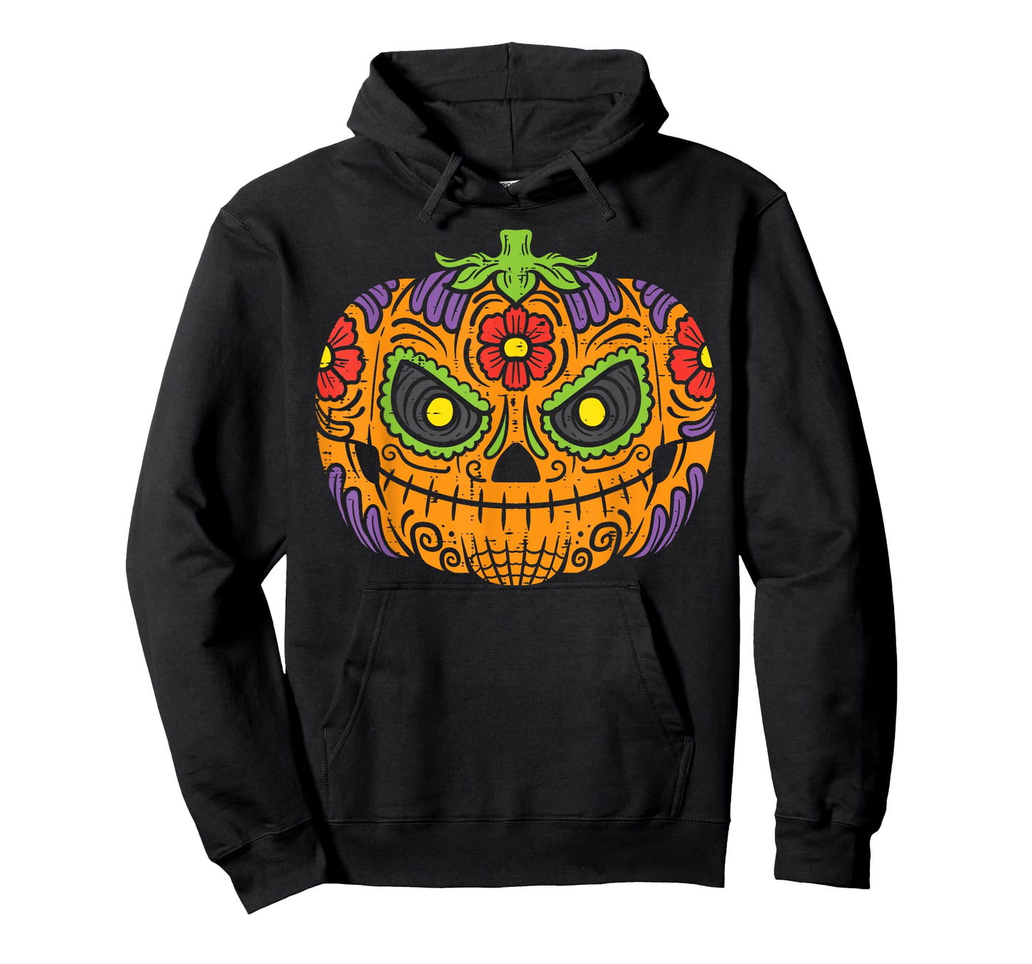 Pumpkin Sugar Skull Dia De Los Muertos Halloween Mexican T-Shirt
