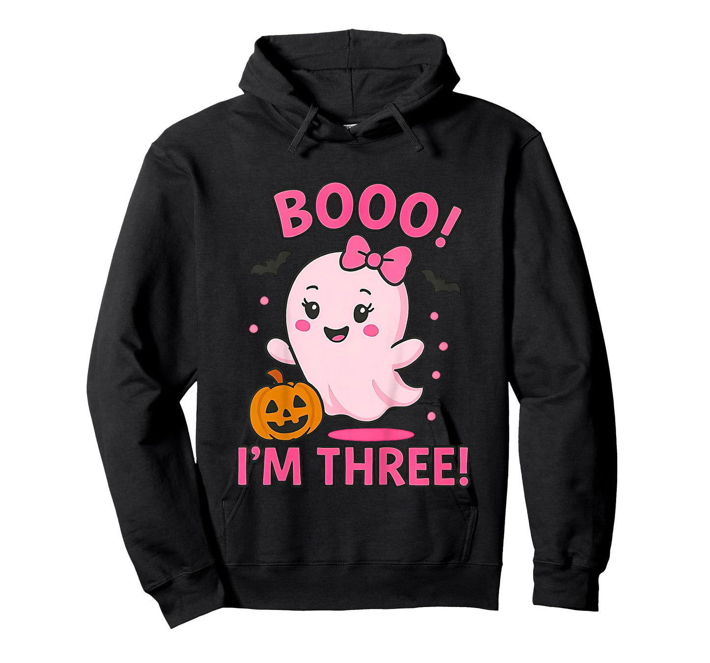Ghost Boo I'm Three Years 3rd Birthday Toddler Halloween Tee T-Shirt