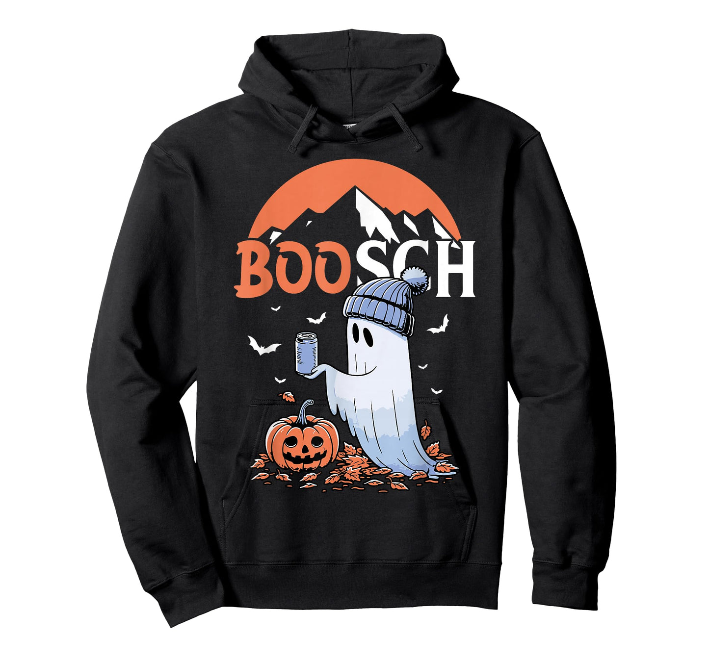 Cute Boo Ghost Halloween Pumpkin Beer Drinking Spooky Season T-Shirt