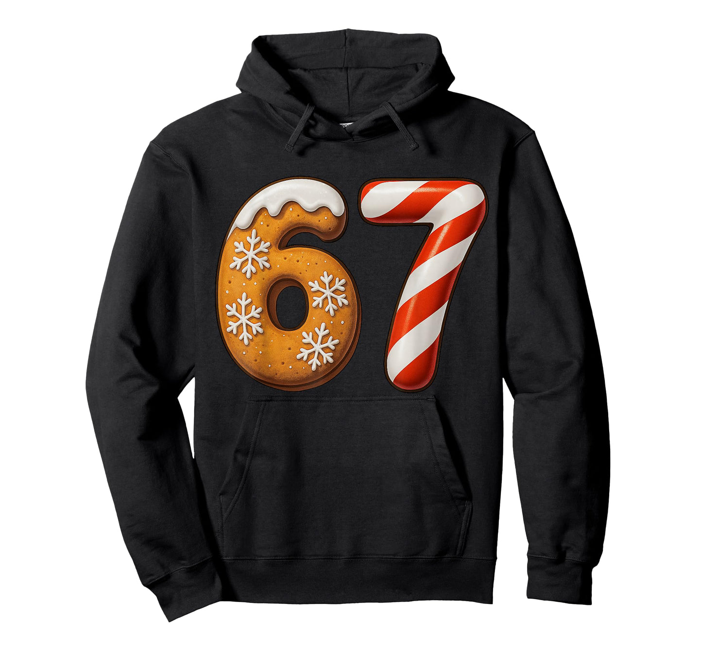 67 Six Seven 6-7 Gingerbread Candy Cane Christmas Kids Meme T-Shirt