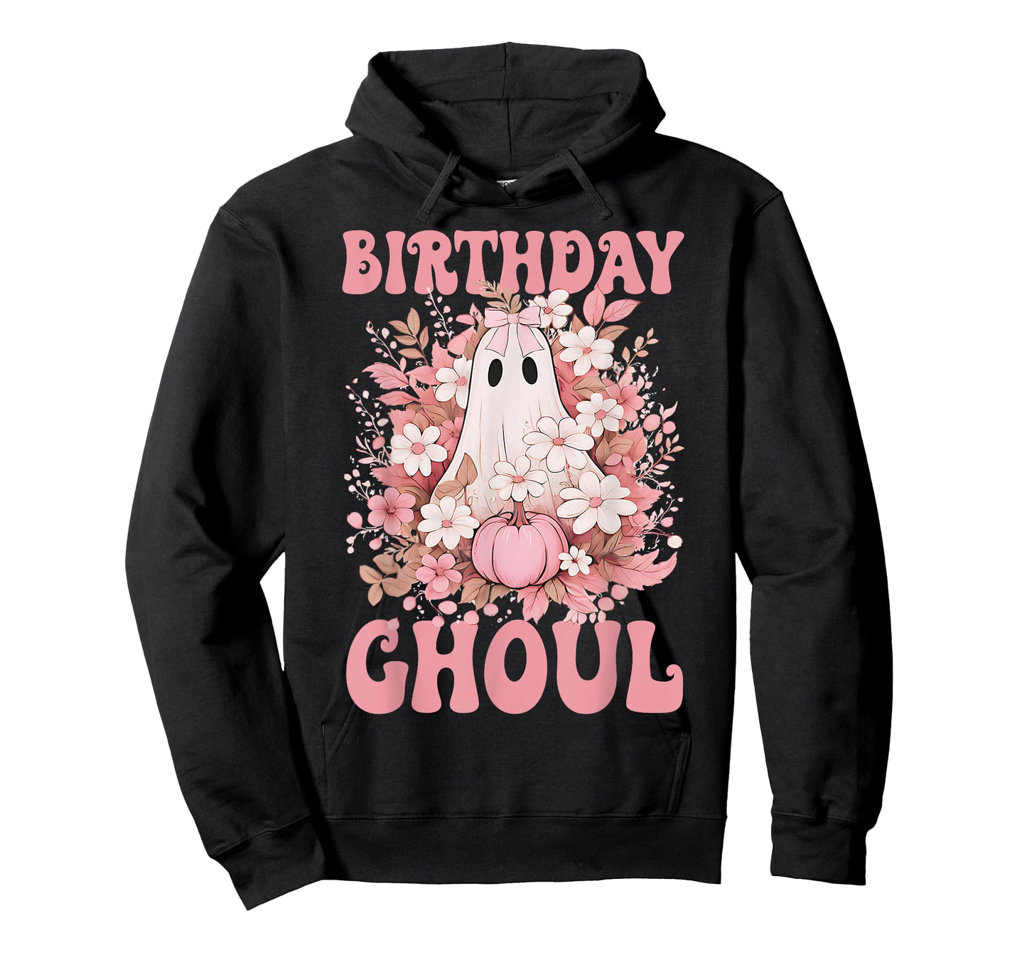 Birthday Ghoul Floral Ghost Bow Halloween Birthday Girls T-Shirt
