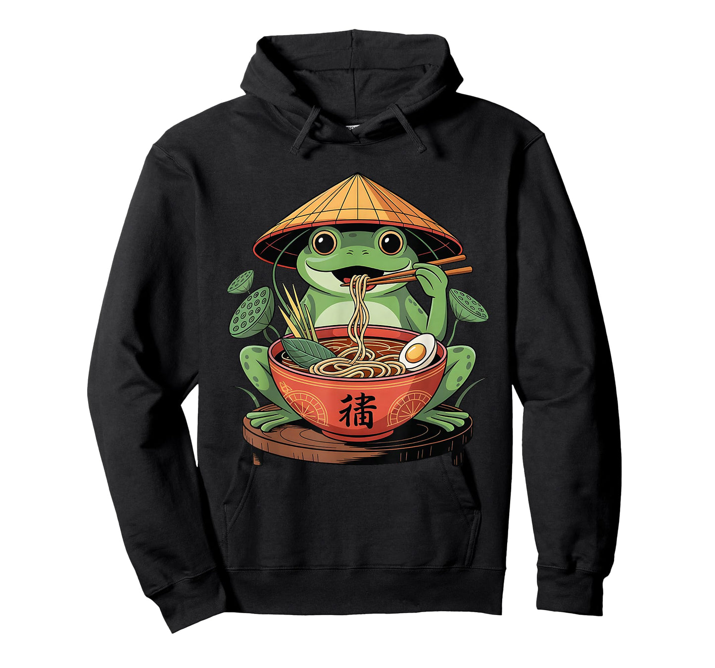 Frog Eating Ramen Kawaii Neko Japanese Noodles Anime Lovers T-Shirt