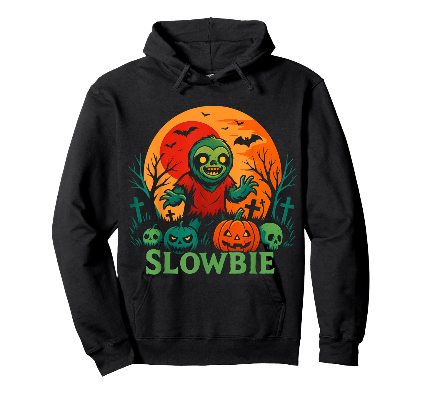Funny Halloween Sloth Zombie Slowbie Costume Spooky Season T-Shirt