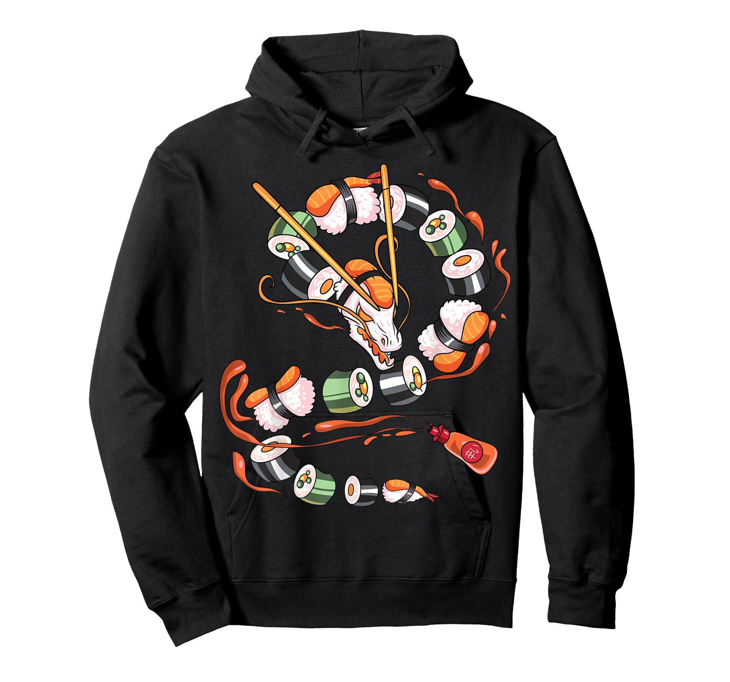 Sushi Dragon Roll Japanese Food Kawaii Dragon Anime Sushi T-Shirt