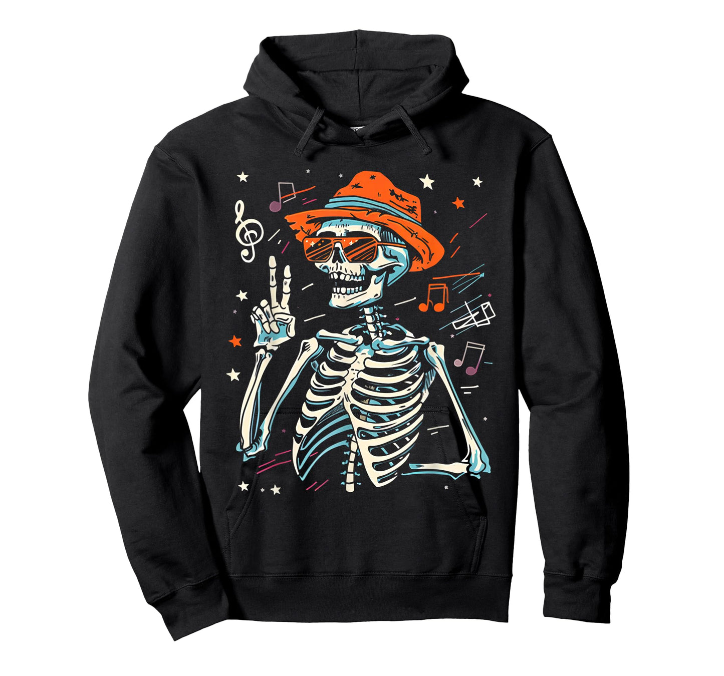 Funny Halloween Rocker Skeleton Hand Rock On Halloween T-Shirt