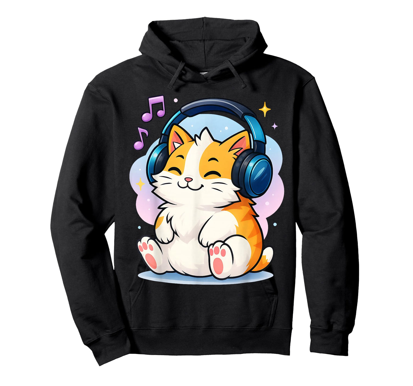 Cute Kawaii Cat Neko Funny Music Kitten Lover K-Pop Gift T-Shirt