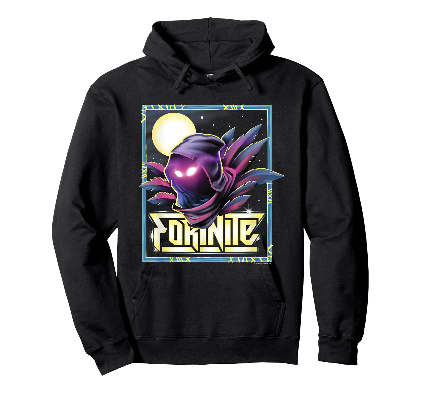 Fortnite Raven Icon Shadow Silhouette Big Chest Poster T-Shirt