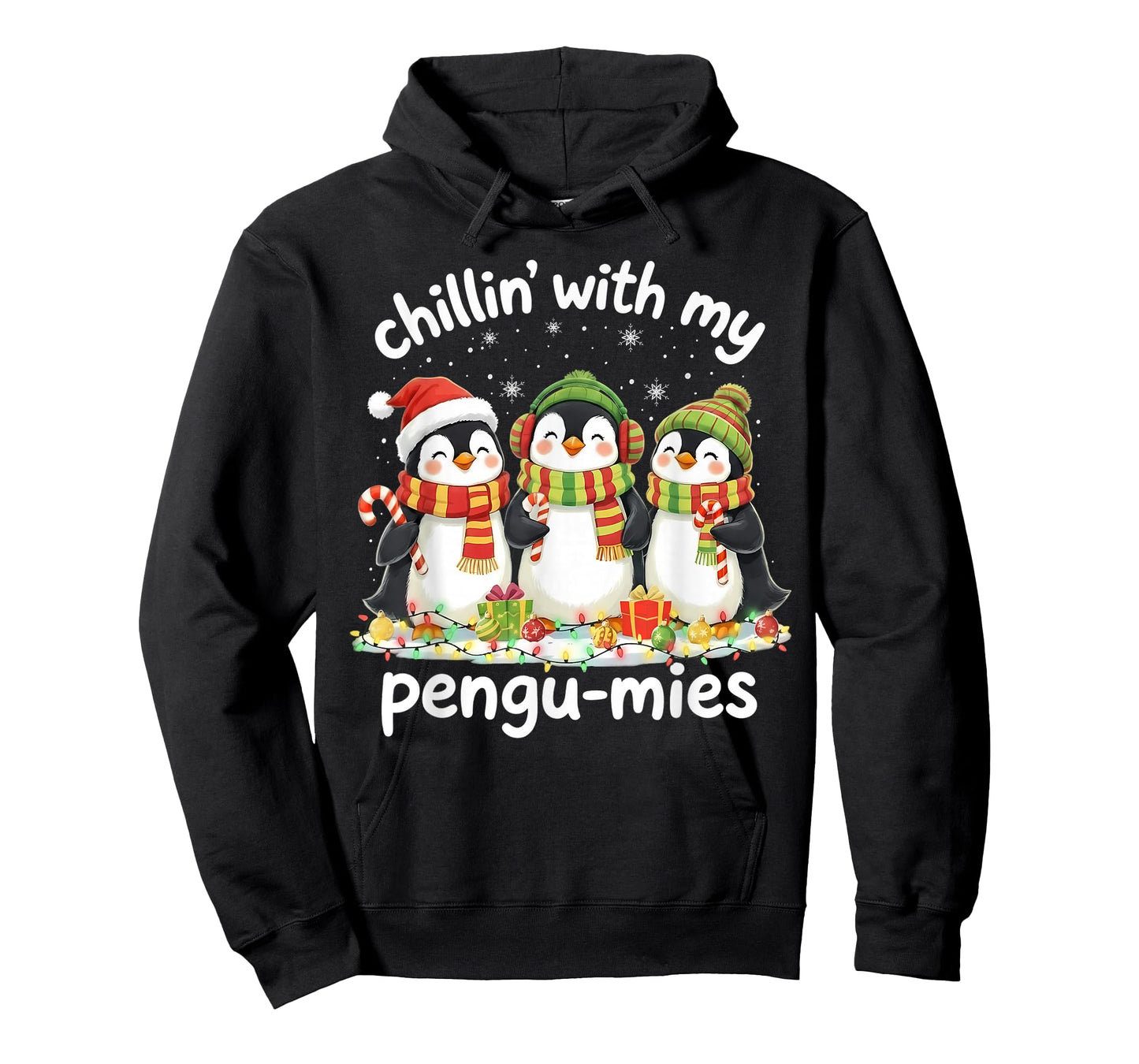 Chillin' with My Pengu-mies Family Christmas Holiday Penguin T-Shirt