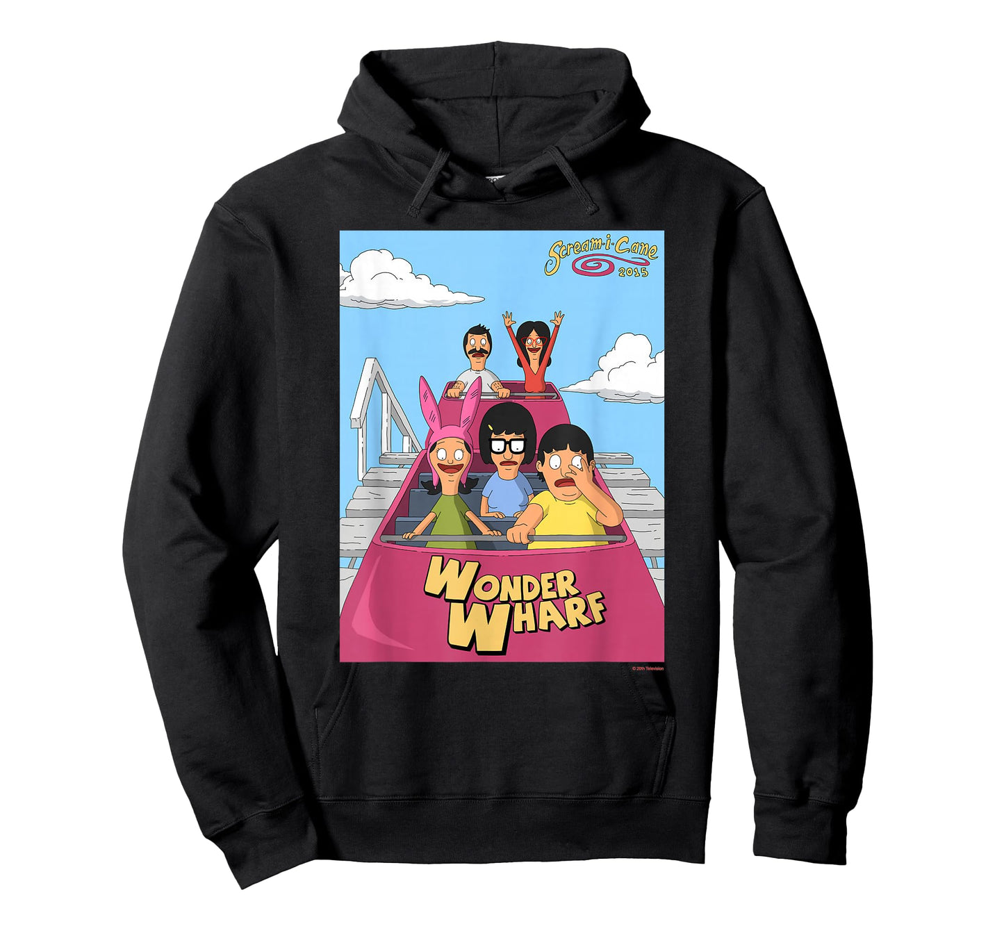 The Bob's Burgers Movie Wonder Wharf Roller Coaster T-Shirt