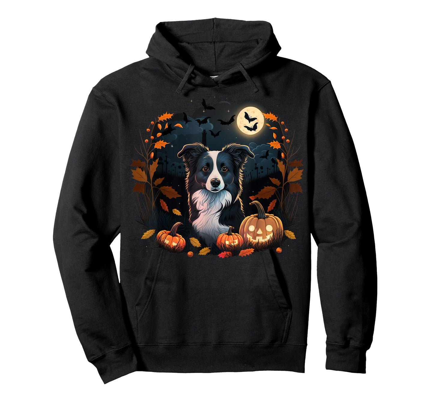 Pumpkin Border Collie costume on Border Collie Halloween T-Shirt