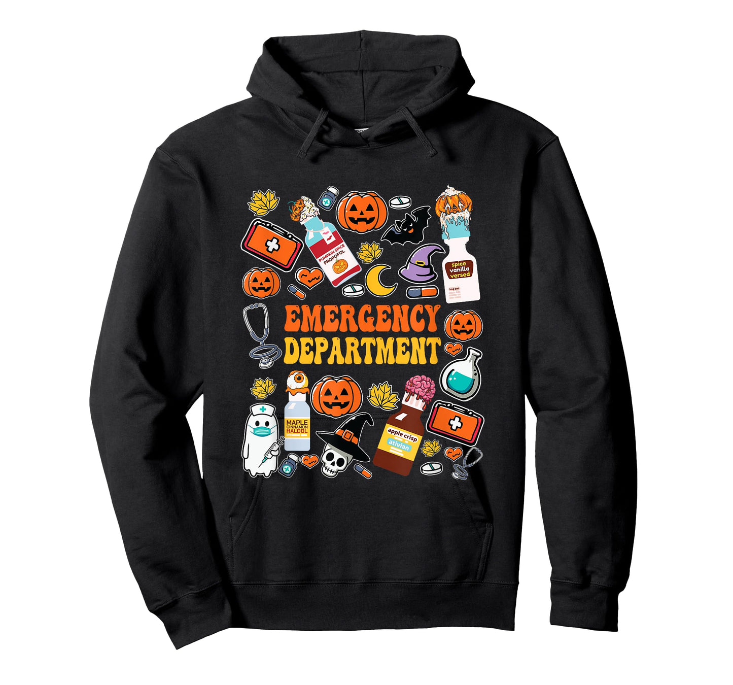 Funny Emergency Department ER Nurse Halloween Spooky Season T-Shirt