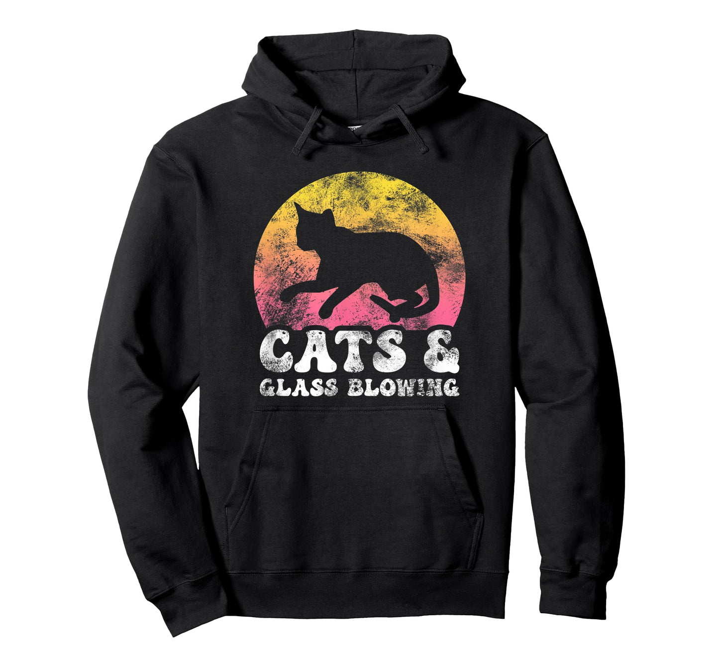 Funny Cats & Glass Blowing Vintage Retro Hobby T-Shirt