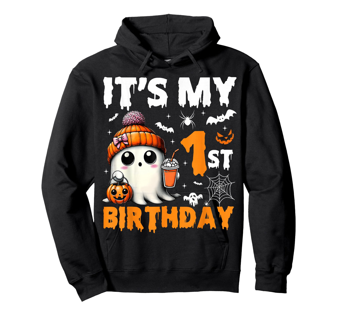 It's My 1st Birthday 1 Years Old Ghost Pumpkin Halloween T-Shirt