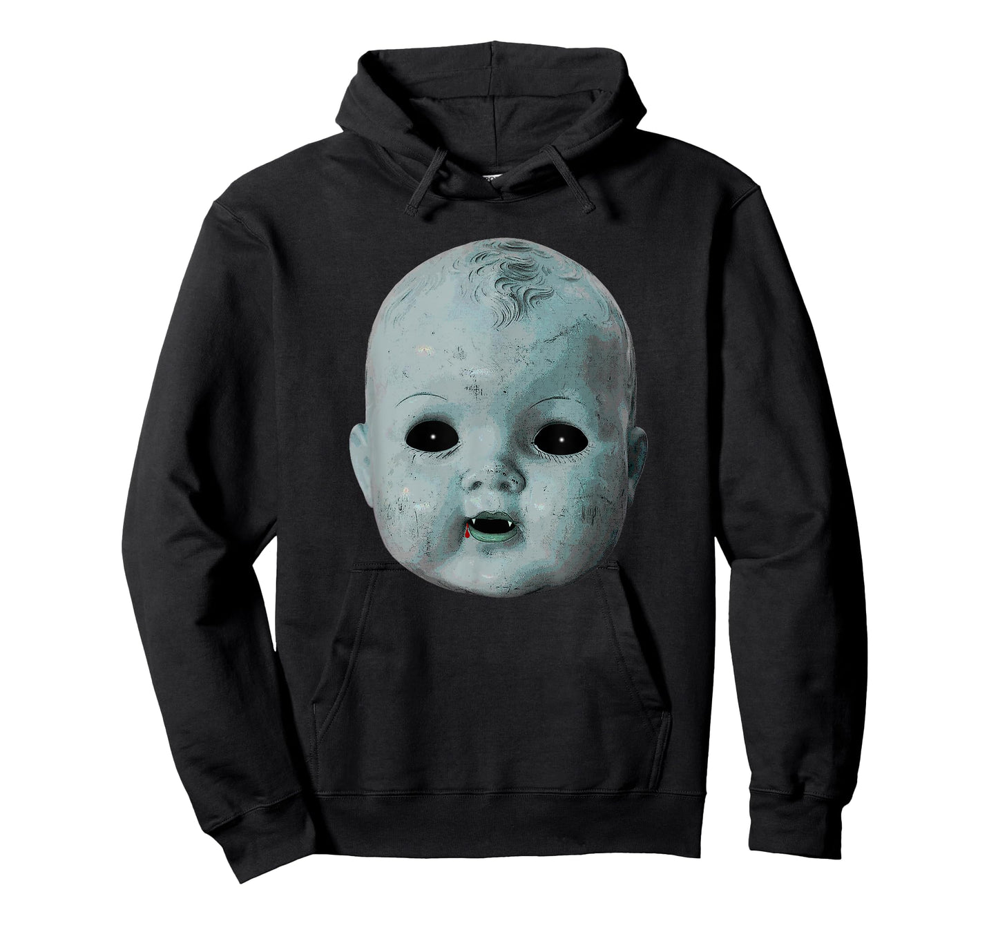 Scary Doll Head Ghost Creepy Halloween Vampire Baby Costume T-Shirt