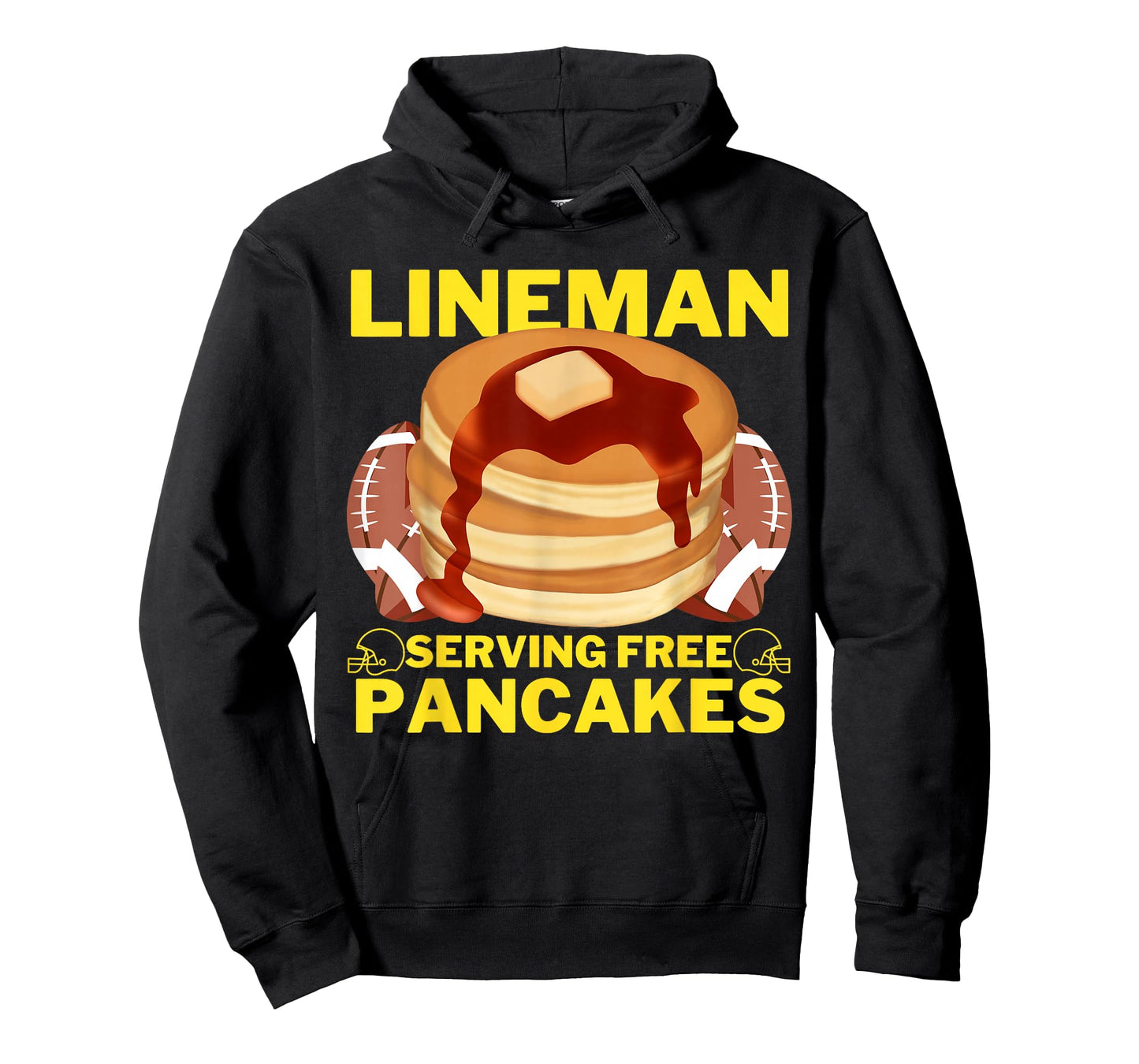 Lineman Serving Pancakes Football Lineman T-Shirt