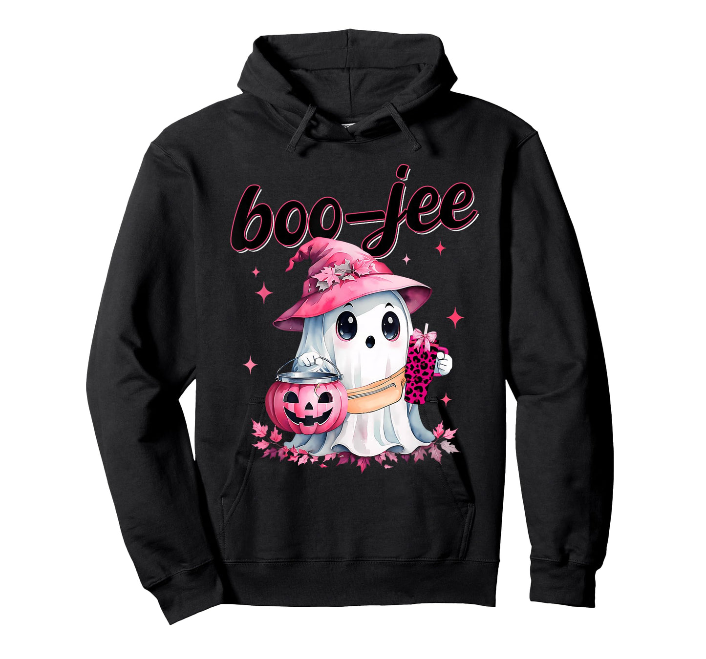 Boujee Boo Jee Spooky Ghost Pink Halloween Pumpkin Costumes T-Shirt