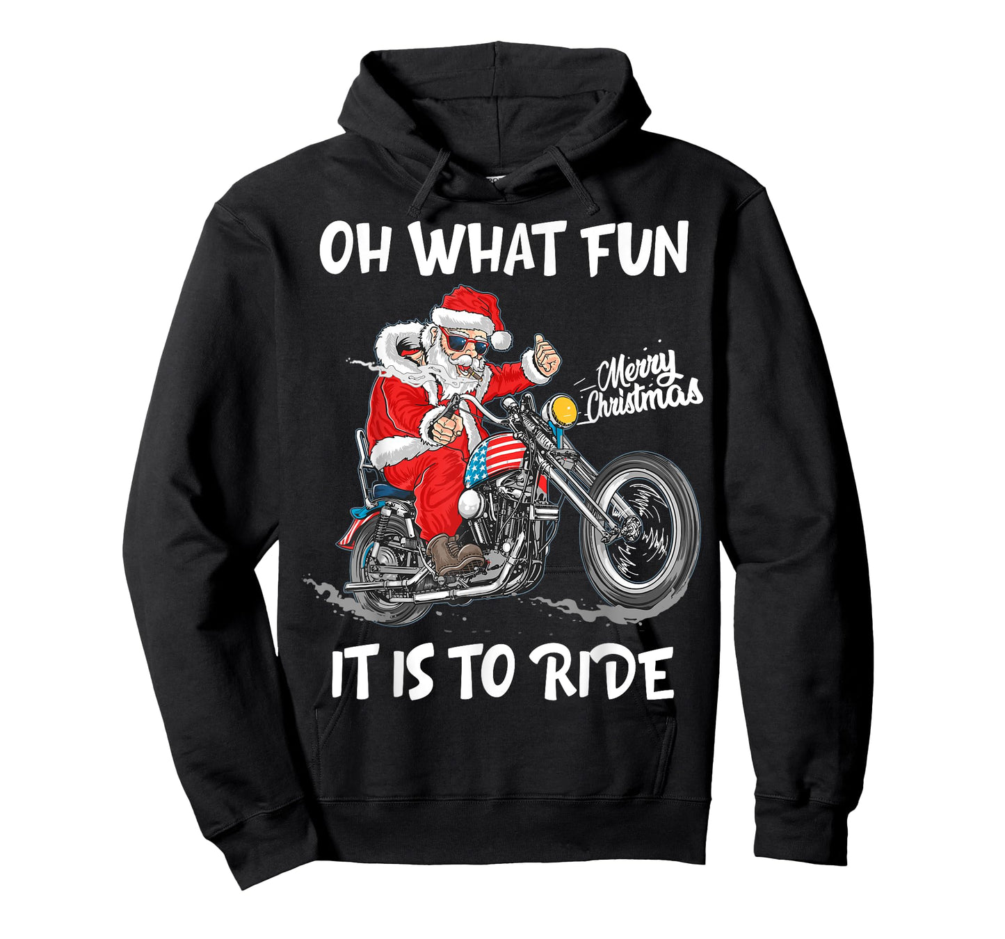 Biker Santa Motorcycle Fan Merry Christmas Xmas Holidays T-Shirt