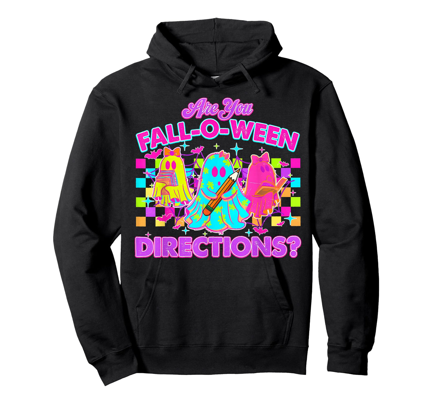 are You Fall-O-Ween Directions Neon Ghost Teacher Halloween T-Shirt