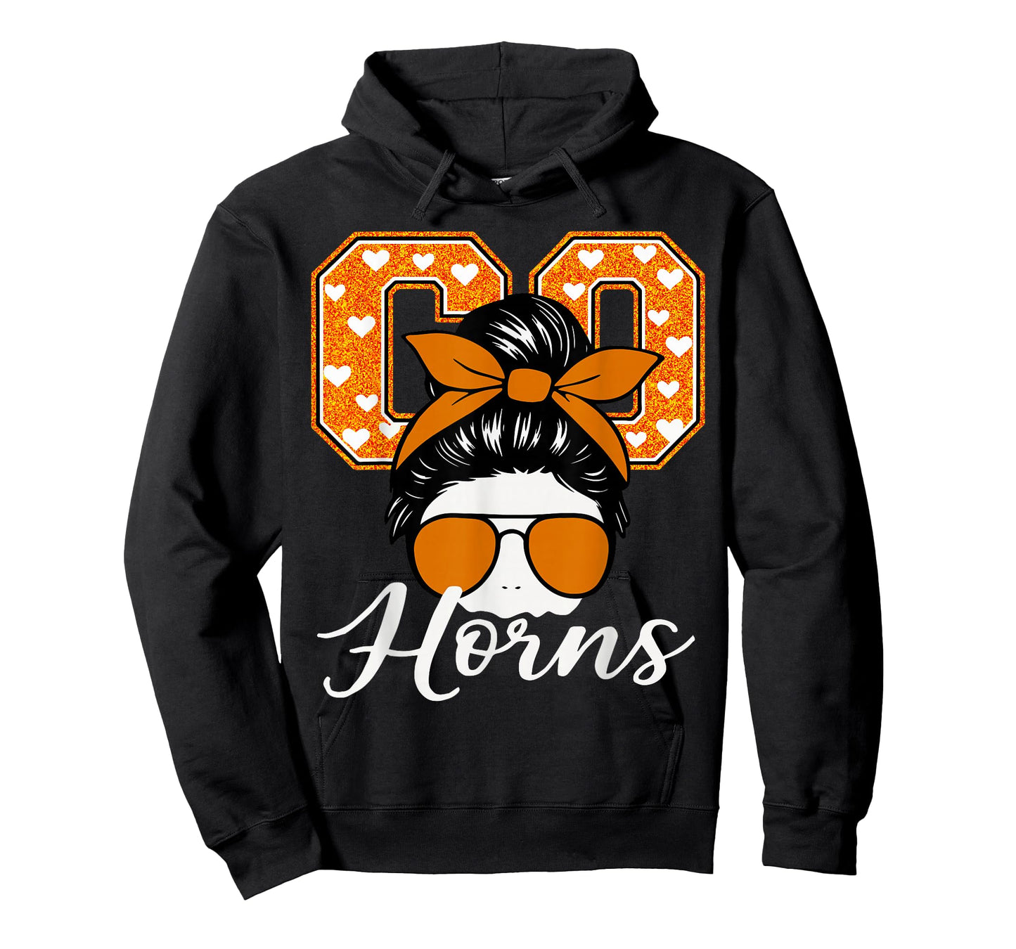 Retro Go Horns Name Game Day Gift for Men Women T-Shirt