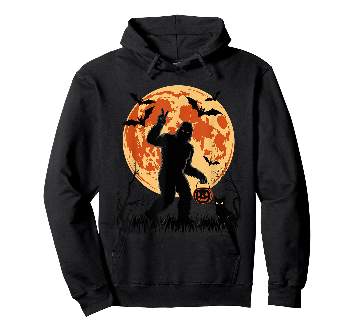 Funny Halloween Sasquatch Rocking Bigfoot Halloween T-Shirt