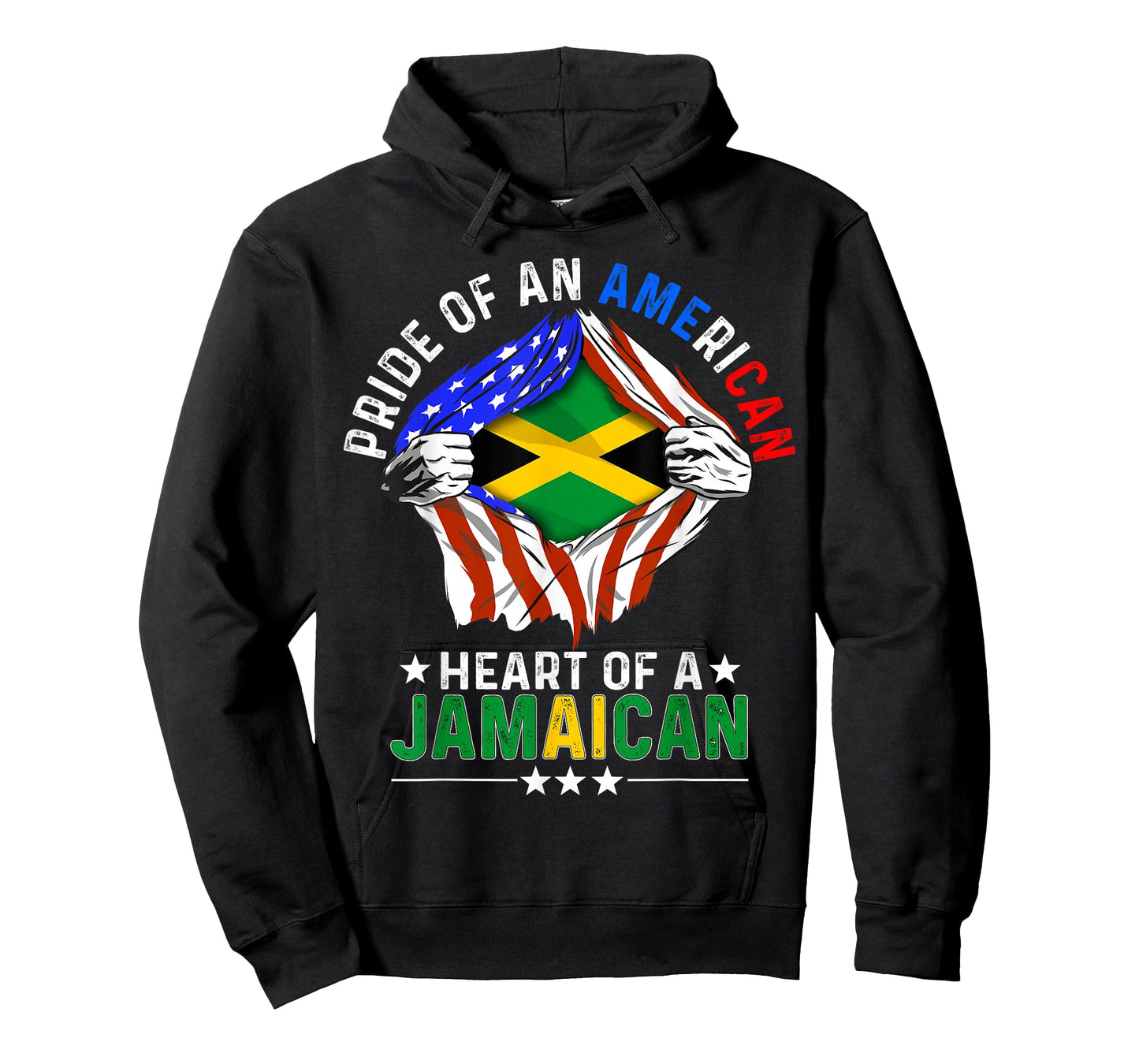 Jamaican American America Pride Foreign Jamaica Flag T-Shirt