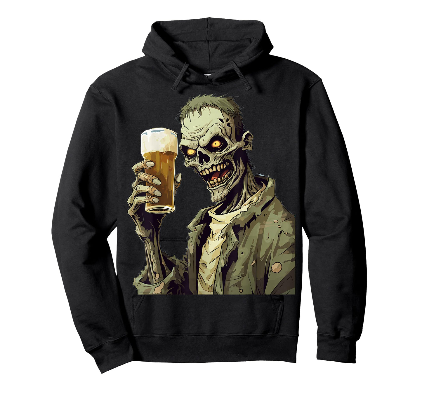 Halloween Zombie Drinking Beer T-Shirt