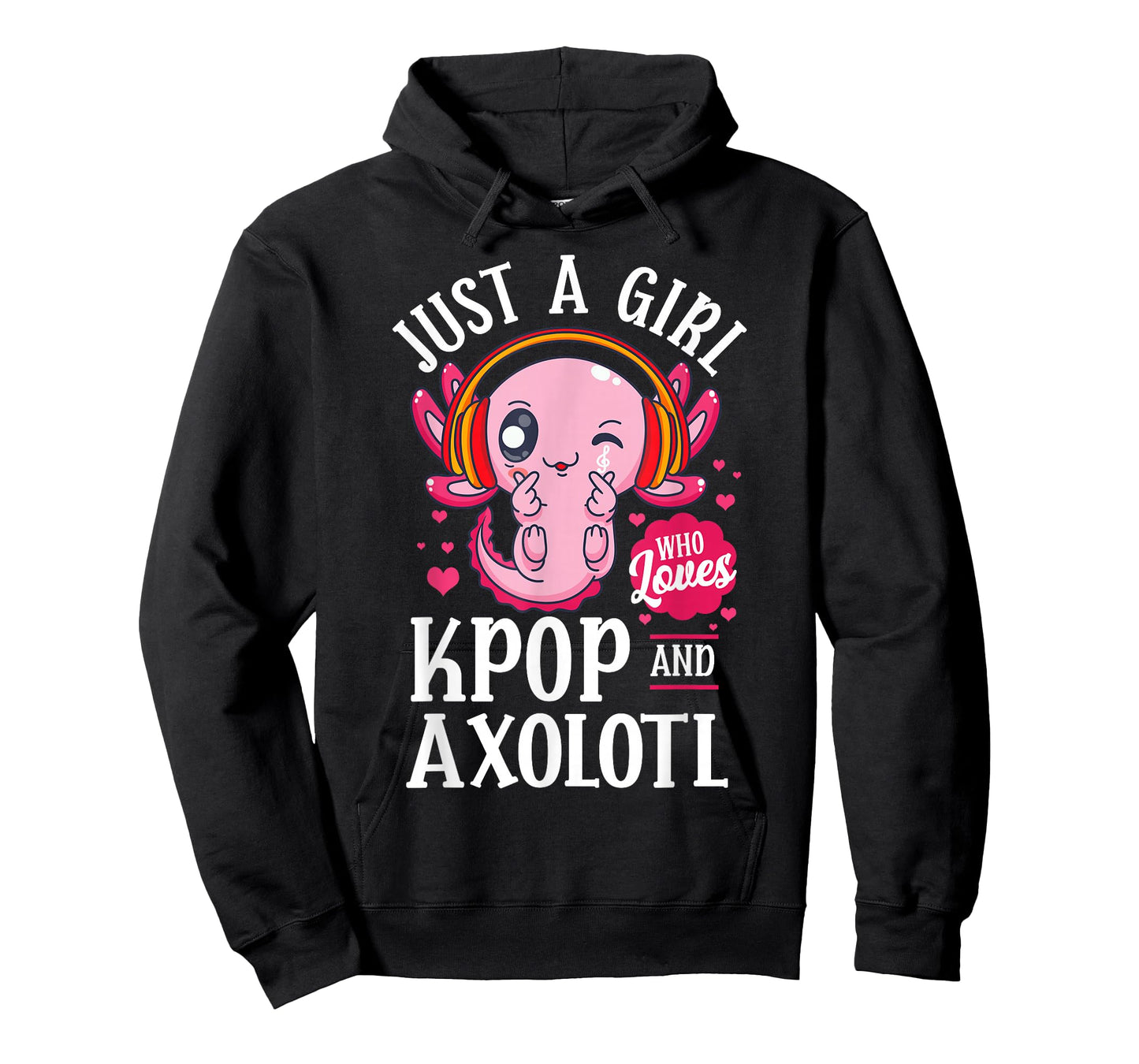 Just A Girl Who Loves K-POP and Axolotl Music Kids Girls T-Shirt
