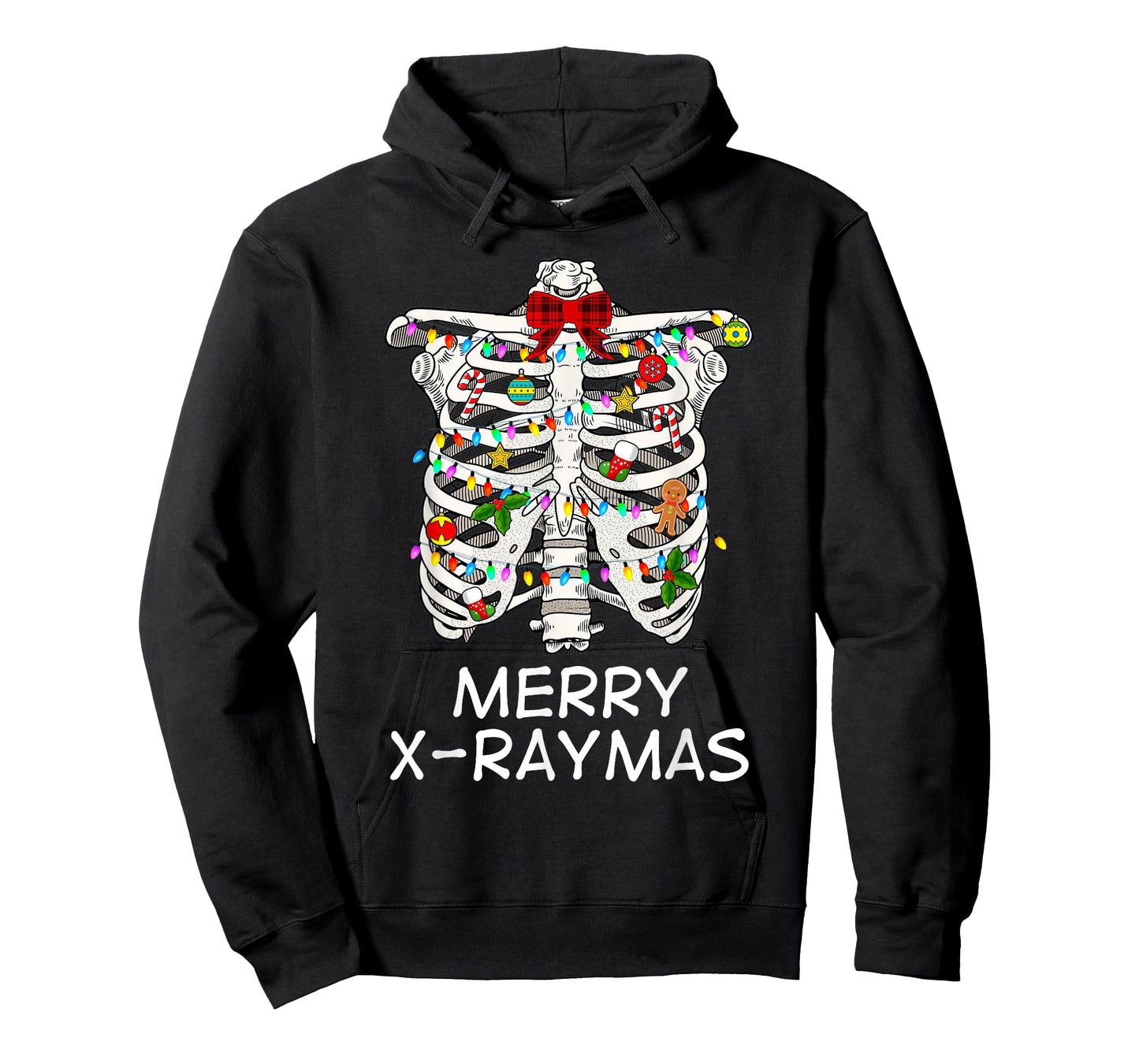 Merry X-Raymas Skeleton Rib Cage Radiology Christmas Gift T-Shirt