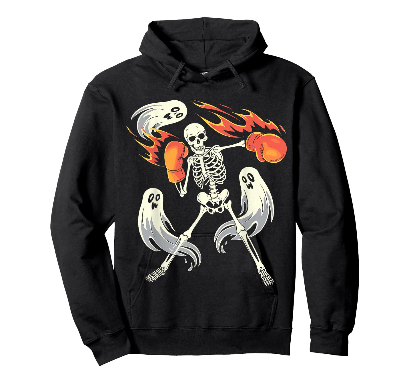 Funny Skeleton Boxing Lovers Spooky Halloween Boxer Ghosts T-Shirt