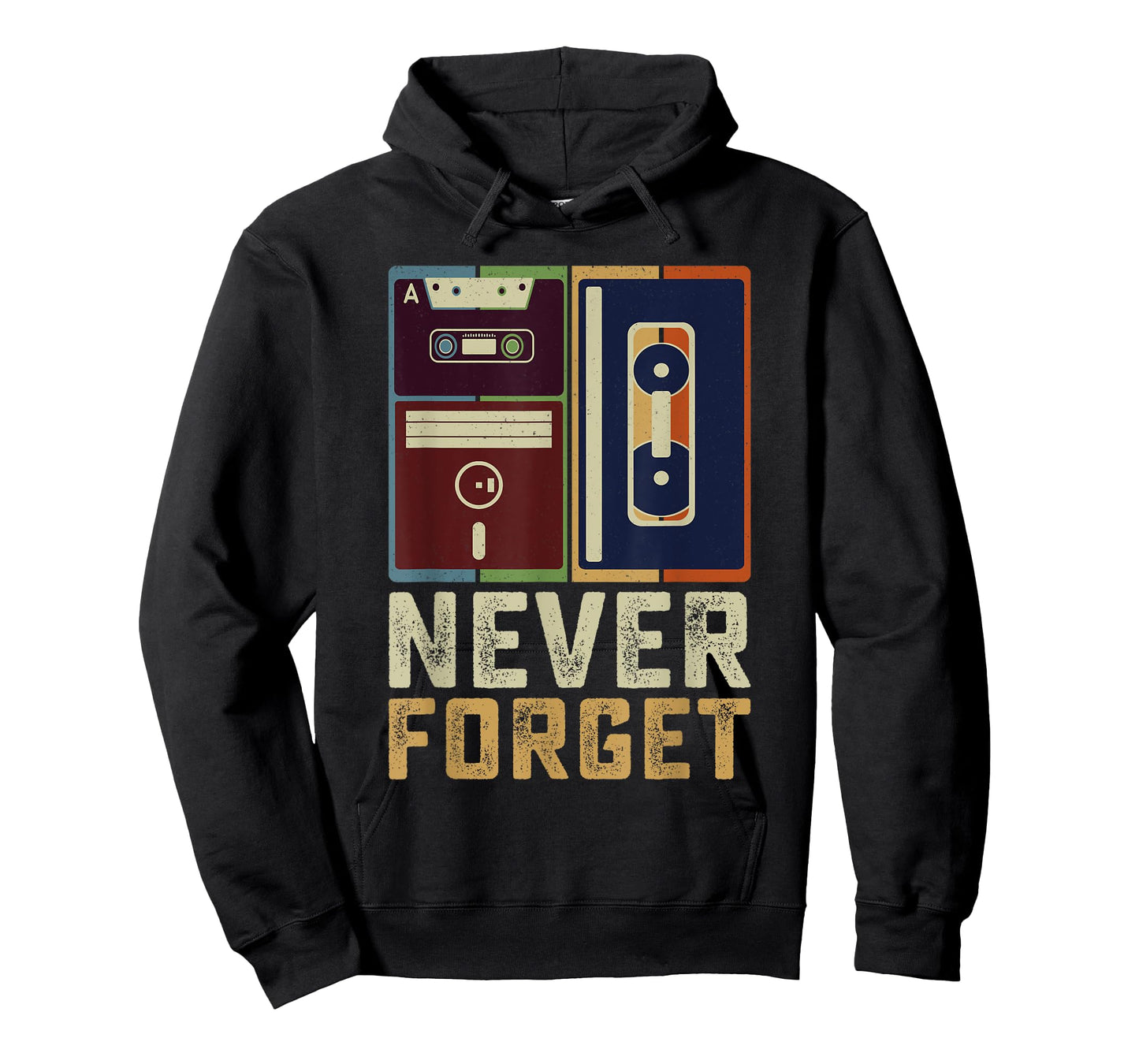 Never Forget Retro Vintage Cool 80s 90s Funny Geeky Nerdy T-Shirt