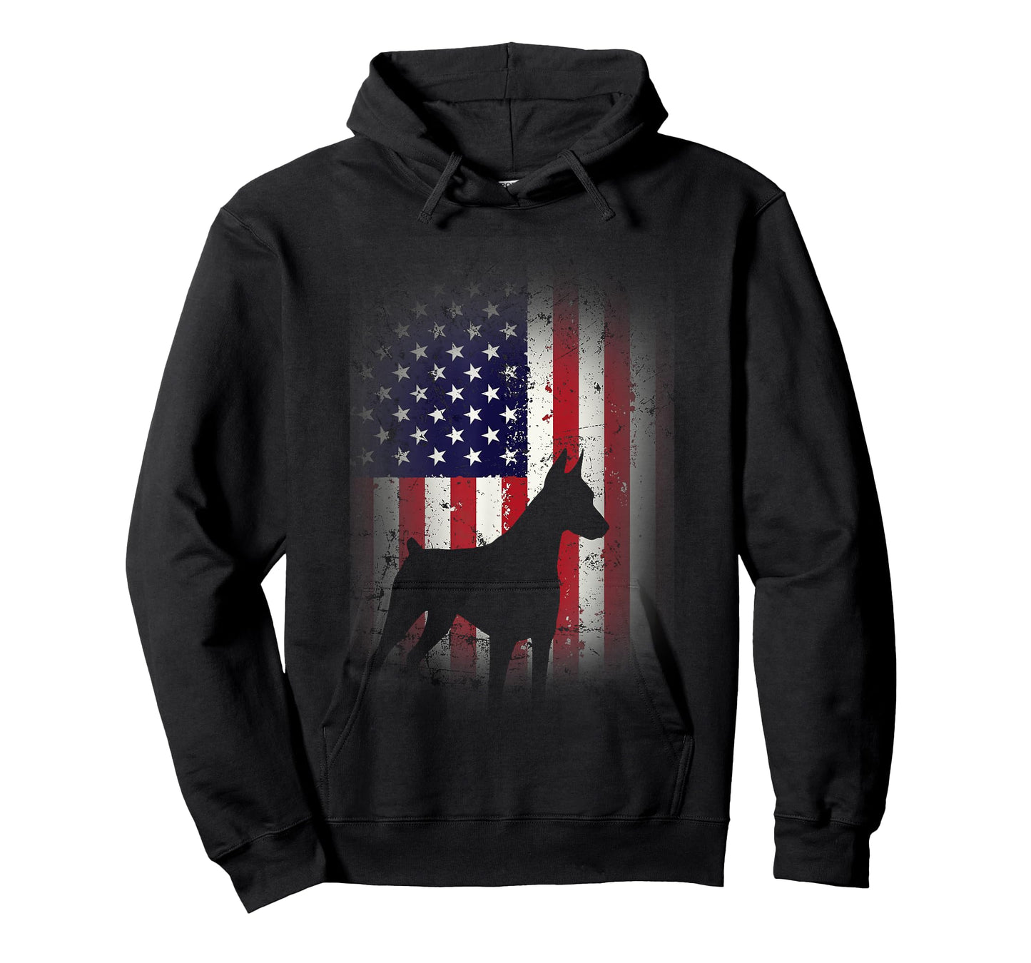 Funny Doberman Pinscher Art for Men Women Doberman US Flag T-Shirt