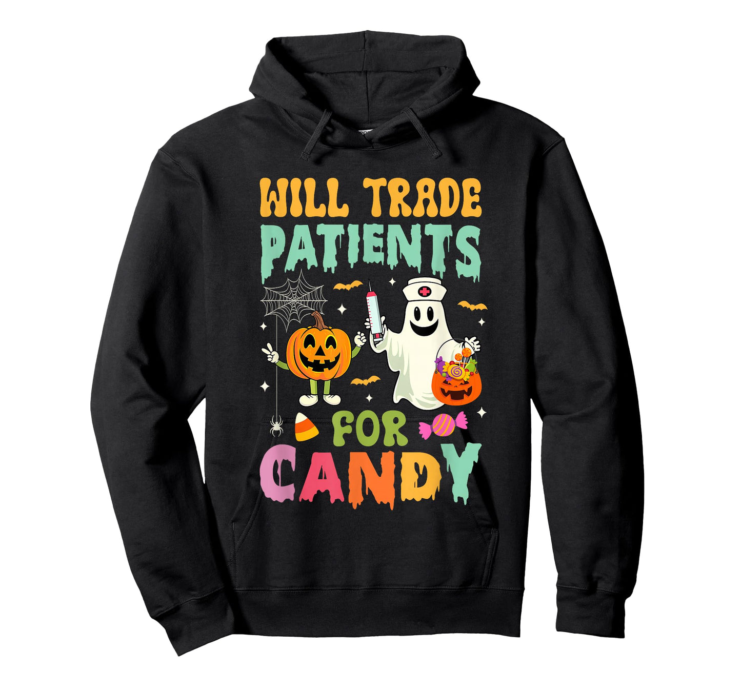 Will Trade Patients For Candy Funny Nurse Halloween Costume T-Shirt