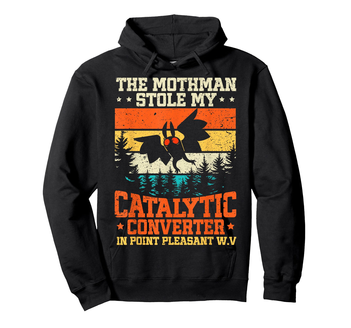 Funny Mothman Stole My Catalytic Converter Mothman Cryptid T-Shirt
