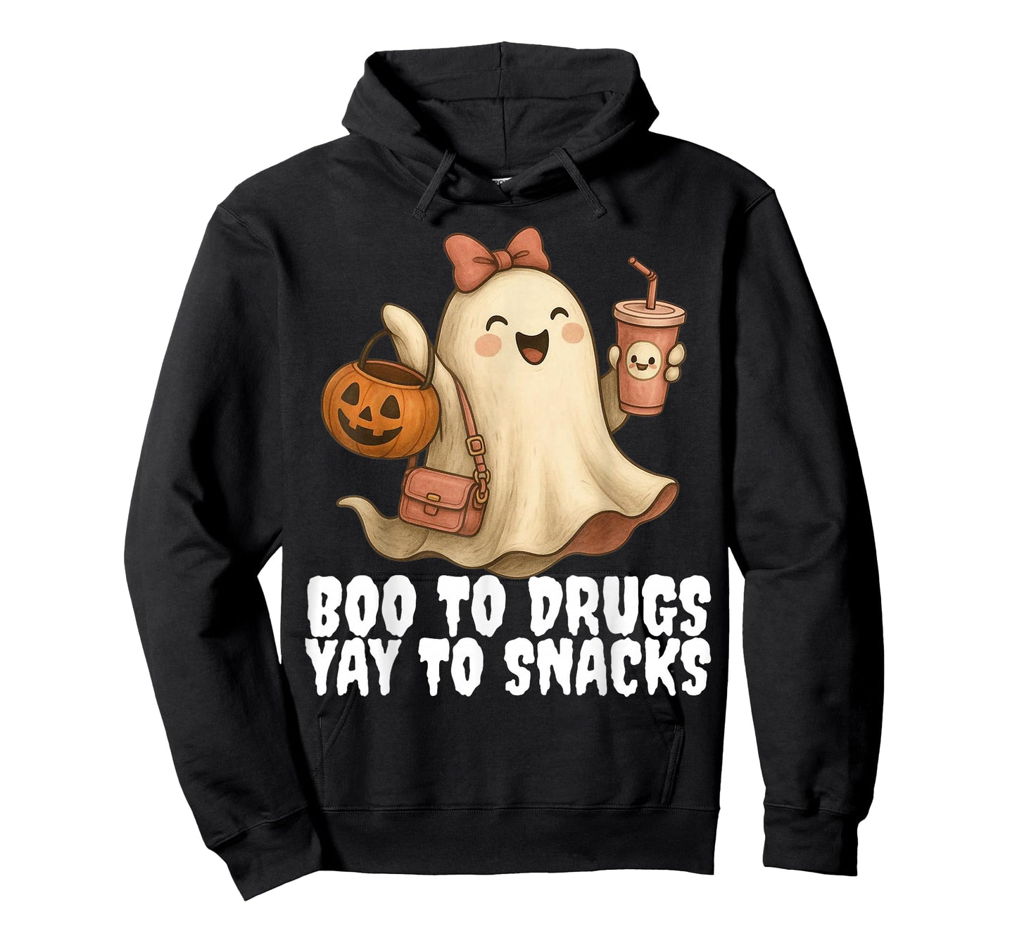 Drugs Ghost Drug Free Halloween Red Ribbon Week Teacher T-Shirt