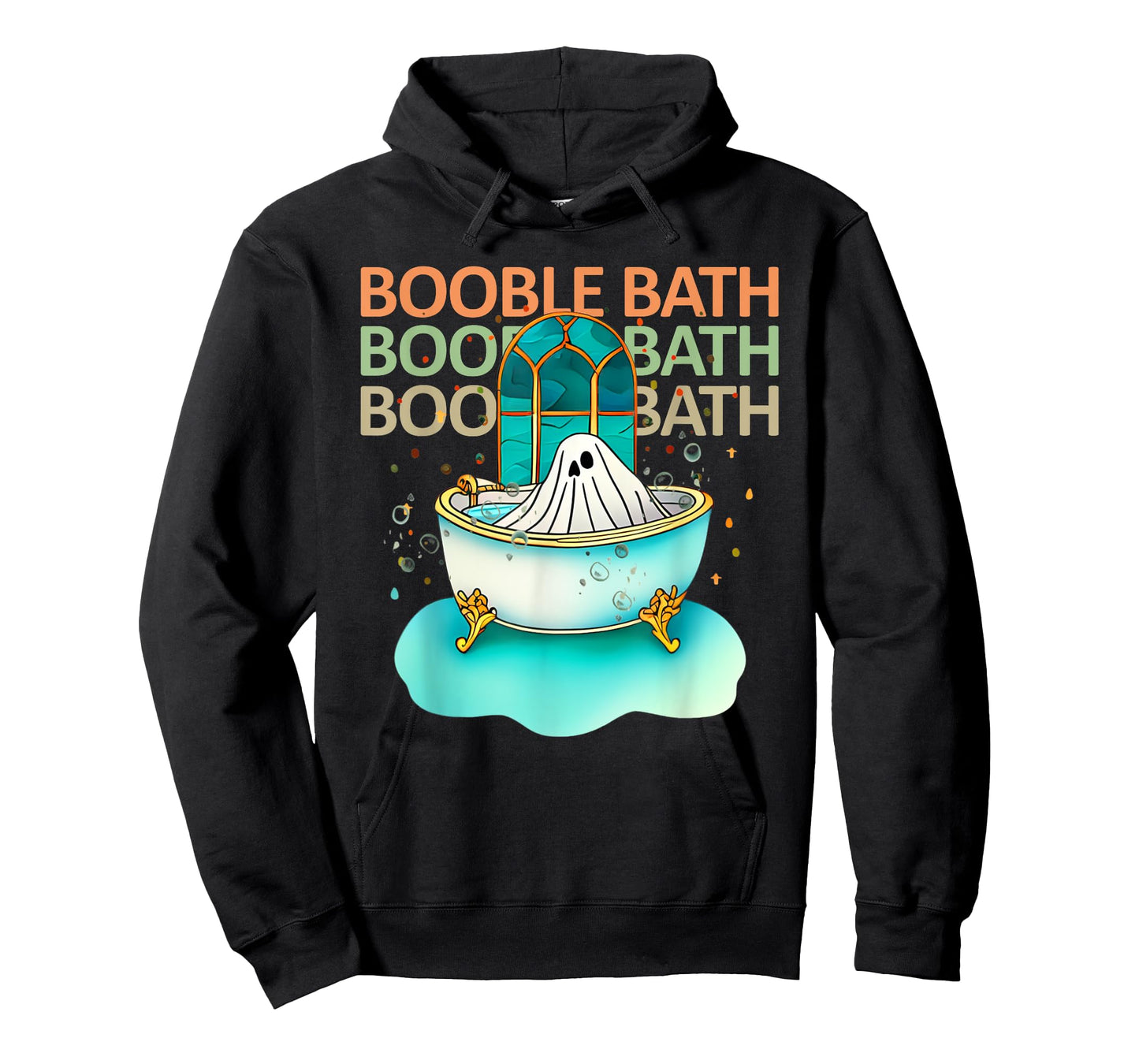 Ghost Bathtub Simple Halloween Costumes Cute Booble Bath Pun T-Shirt