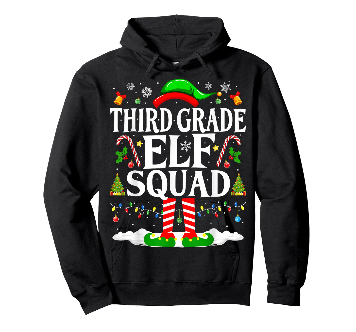 3rd Grade Elf Squad Xmas Funny Christmas Third Grade Elf T-Shirt
