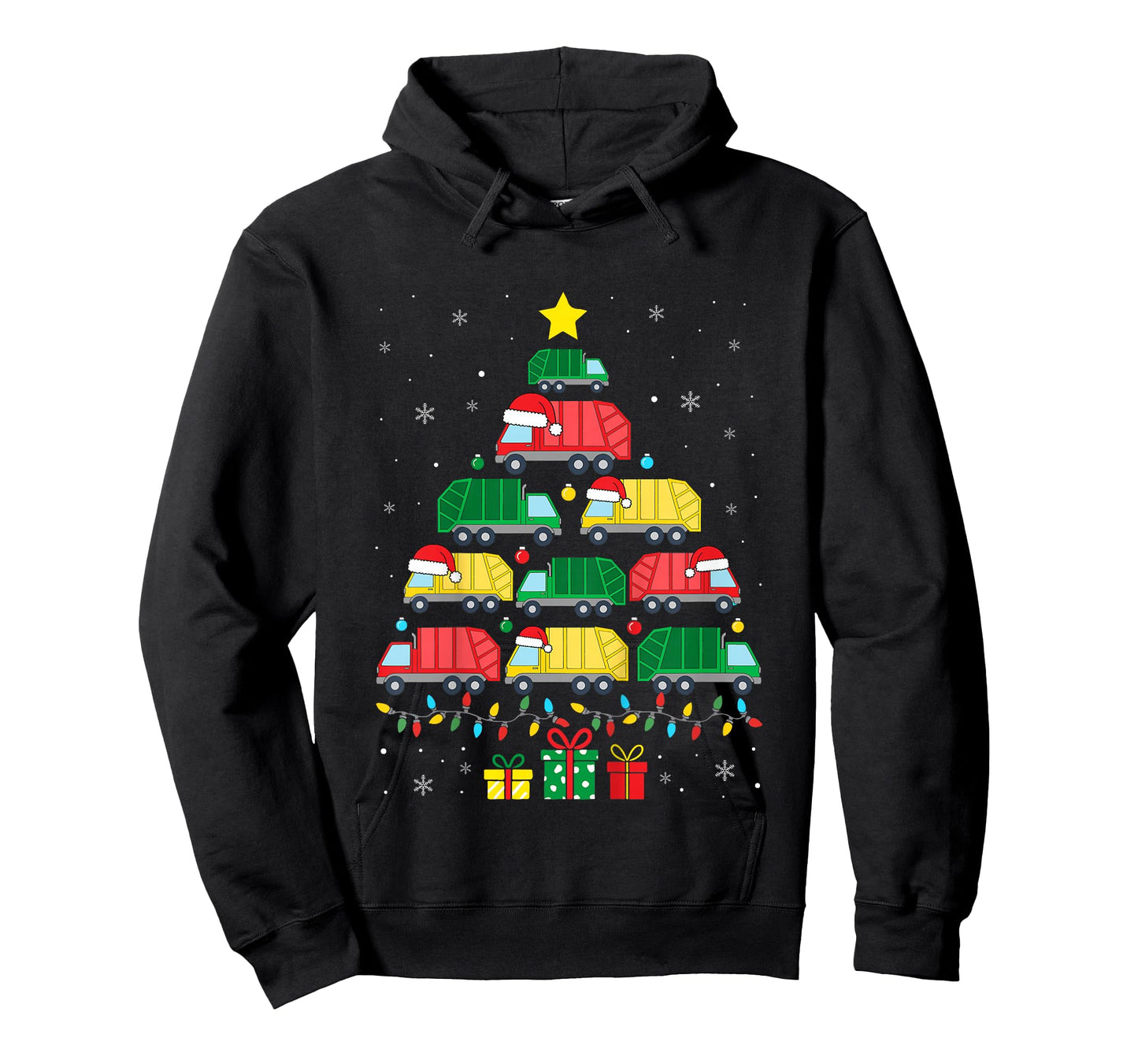 Kids Garbage Trucks Christmas Tree Xmas Boys Teen Kids Farmer T-Shirt