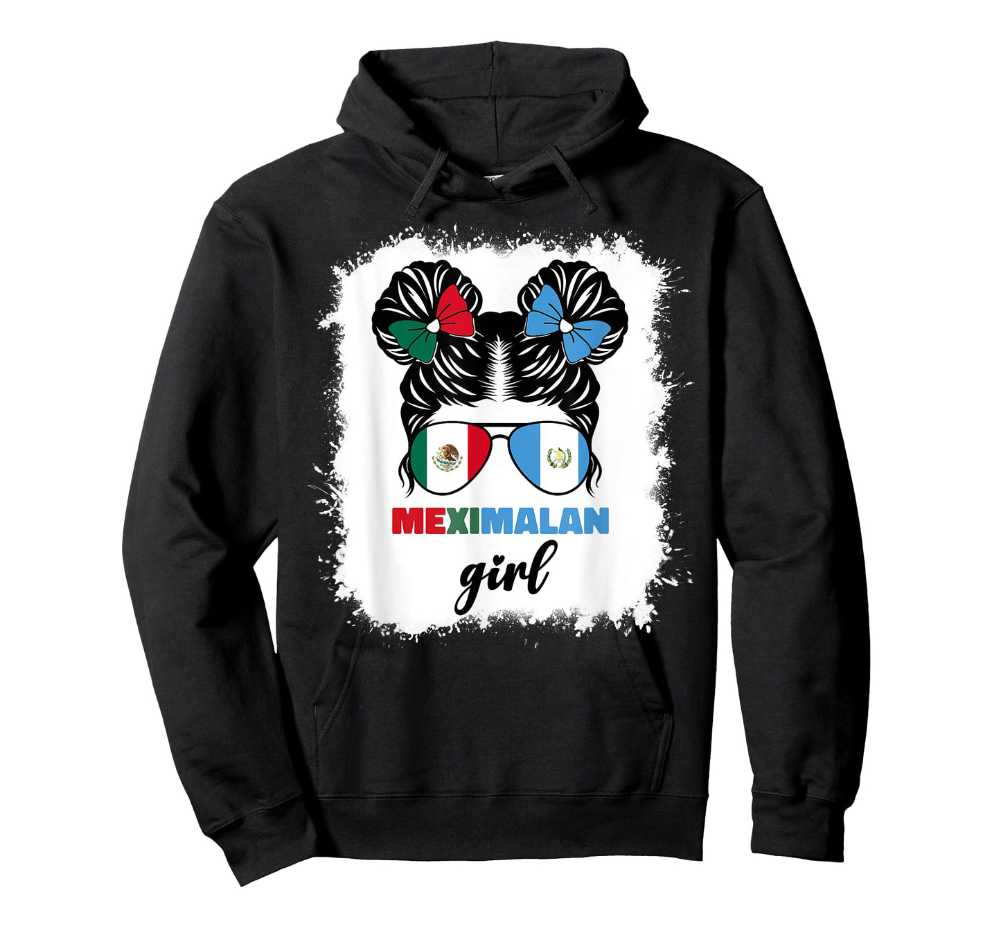 Half Mexican And Guatemalan Mexico Guatemala Flag Girl Kids T-Shirt