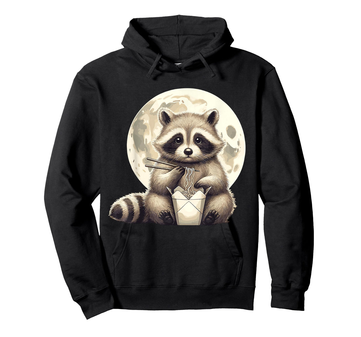 Raccoon Eating Ramen Noodle Kawaii Raccoon T-Shirt