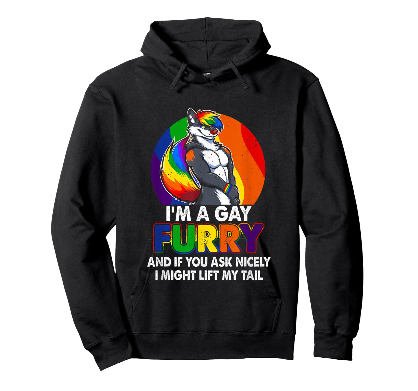 I'm A Gay a Furry Rainbow Fox Wolf Pride Month T-Shirt