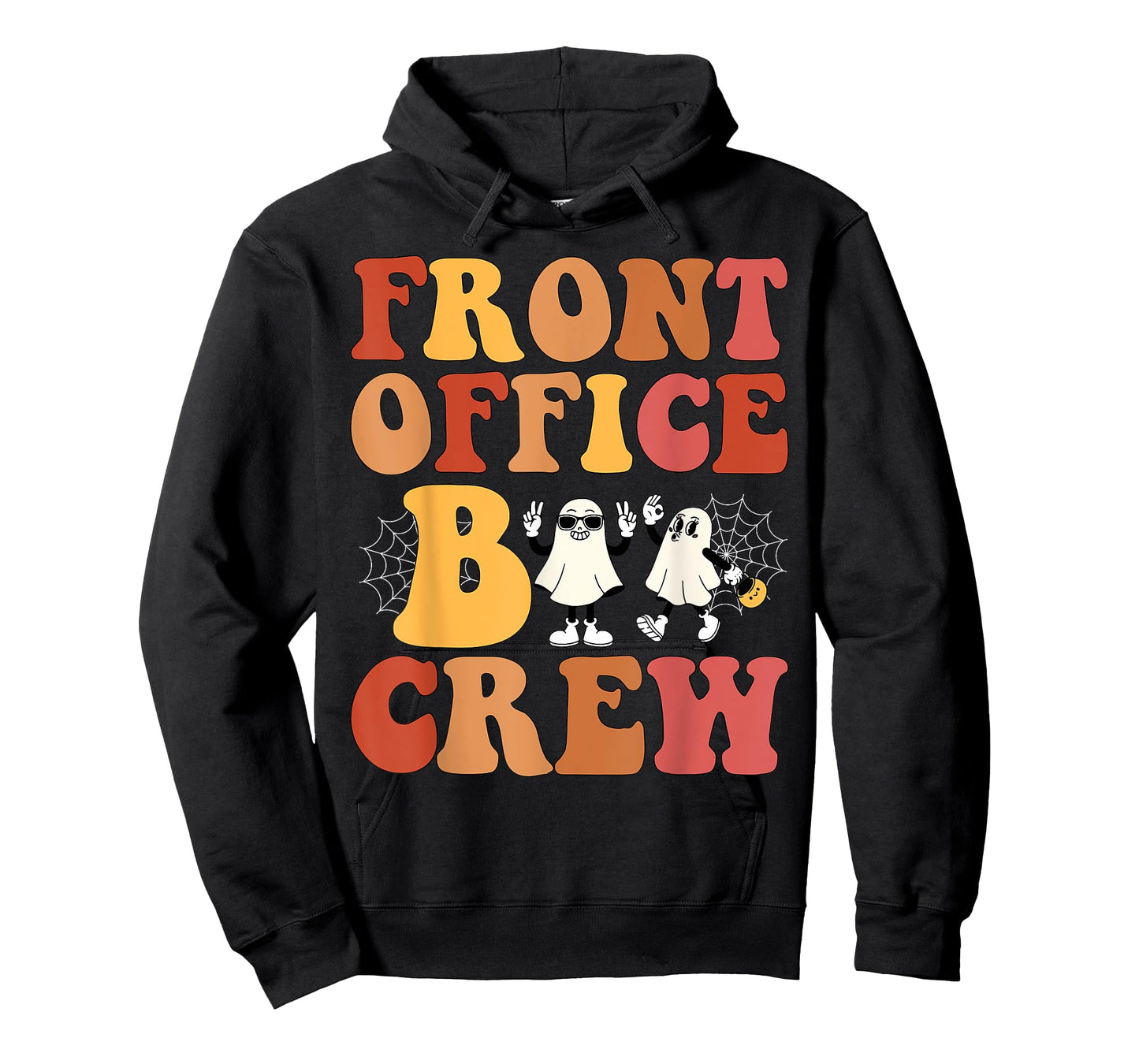 Retro Front Office Boo Crew Ghost Halloween Admin Squad T-Shirt